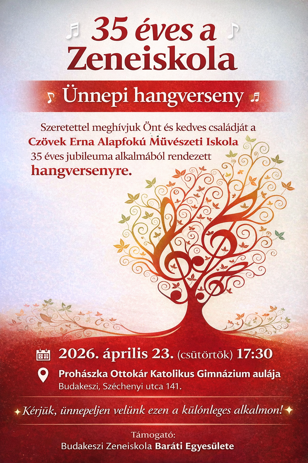 Jubileumi hangverseny - 35 éves a zeneiskola